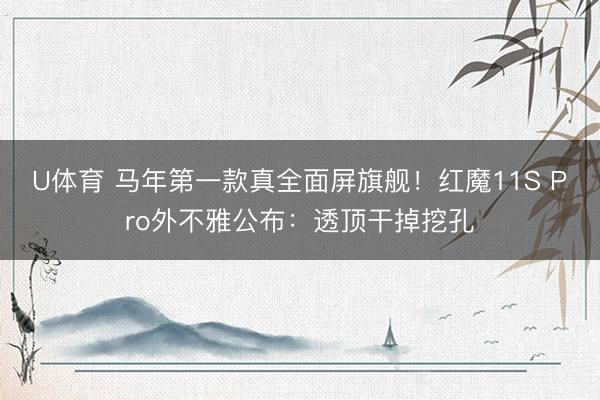 U体育 马年第一款真全面屏旗舰！红魔11S Pro外不雅公布：透顶干掉挖孔