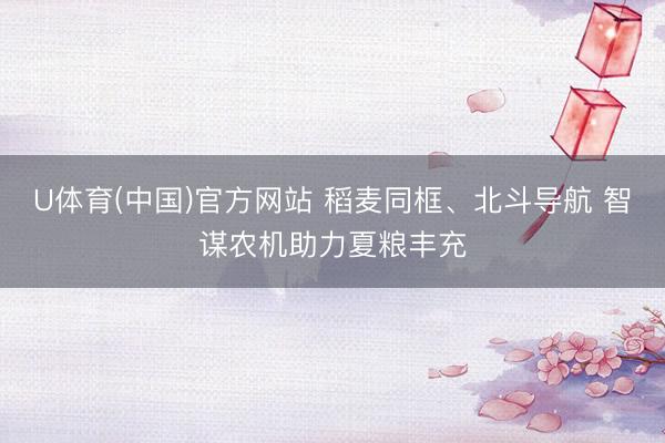 U体育(中国)官方网站 稻麦同框、北斗导航 智谋农机助力夏粮丰充