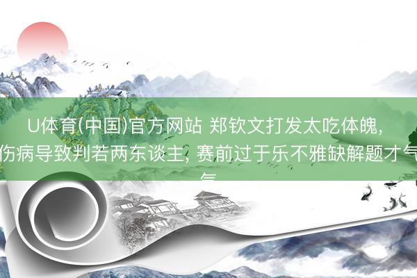 U体育(中国)官方网站 郑钦文打发太吃体魄, 伤病导致判若两东谈主, 赛前过于乐不雅缺解题才气
