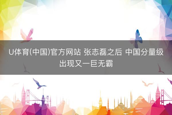 U体育(中国)官方网站 张志磊之后 中国分量级出现又一巨无霸