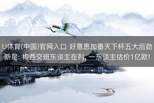 U体育(中国)官网入口 好意思加墨天下杯五大后劲新星: 梅西交班东谈主在列， 一东谈主估价1亿欧!