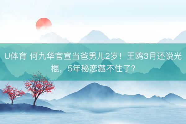 U体育 何九华官宣当爸男儿2岁！王鸥3月还说光棍，5年秘恋藏不住了？