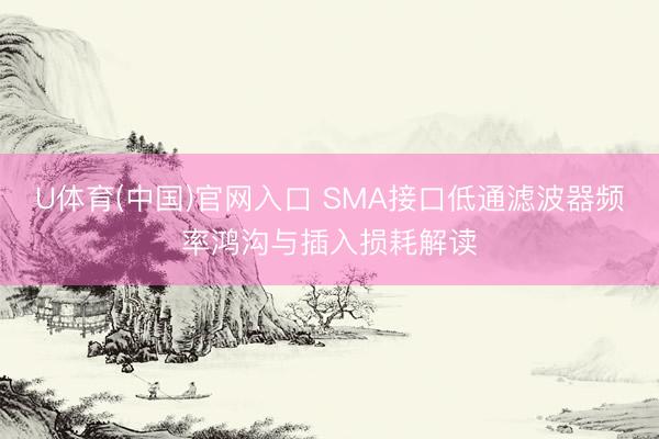 U体育(中国)官网入口 SMA接口低通滤波器频率鸿沟与插入损耗解读