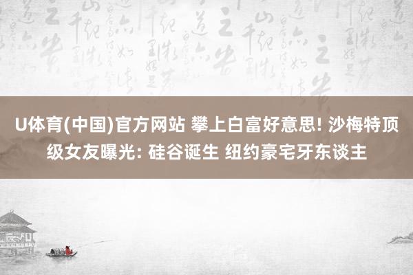 U体育(中国)官方网站 攀上白富好意思! 沙梅特顶级女友曝光: 硅谷诞生 纽约豪宅牙东谈主